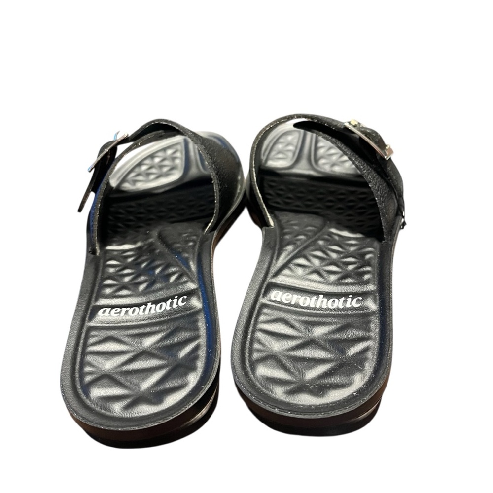 Aerothotic Sandals Slides Arch Support Black Size 6 - Picture 3 of 9